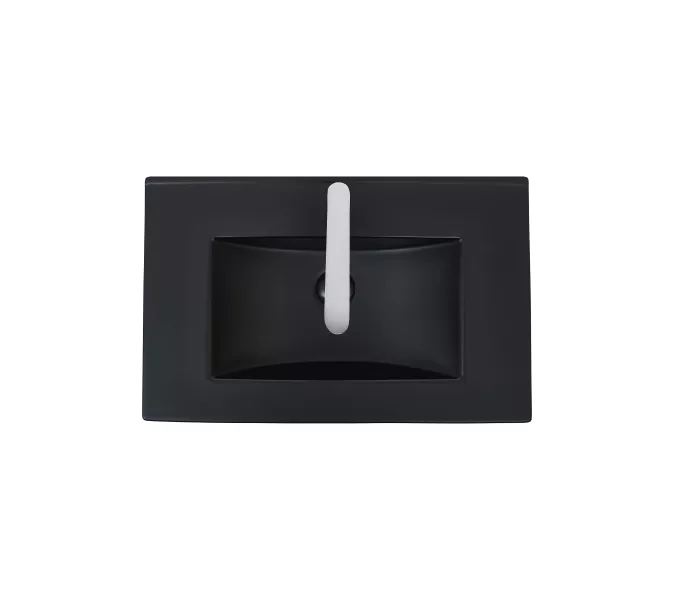 Раковина врезная WeltWasser SK DEILBACH 7506, Выбрать цвет: Матовая черная, Выбрать размер: 600х470х180, изображение 3