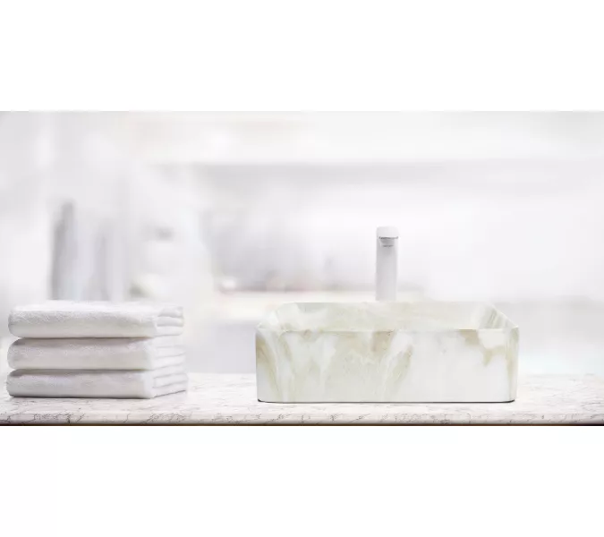 Раковина подвесная WeltWasser ELBACH 2179, Выбрать цвет: Мрамор белая с серым, изображение 2