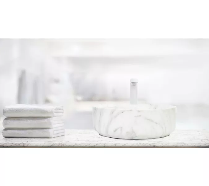 Раковина накладная WeltWasser SK ELBACH 3134, Выбрать цвет: Мрамор белая с серым, изображение 2