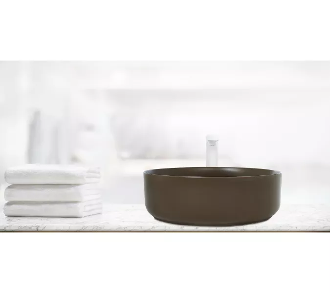 Раковина накладная WeltWasser SK ELBACH 3134, Выбрать цвет: Матовая коричневая, изображение 2