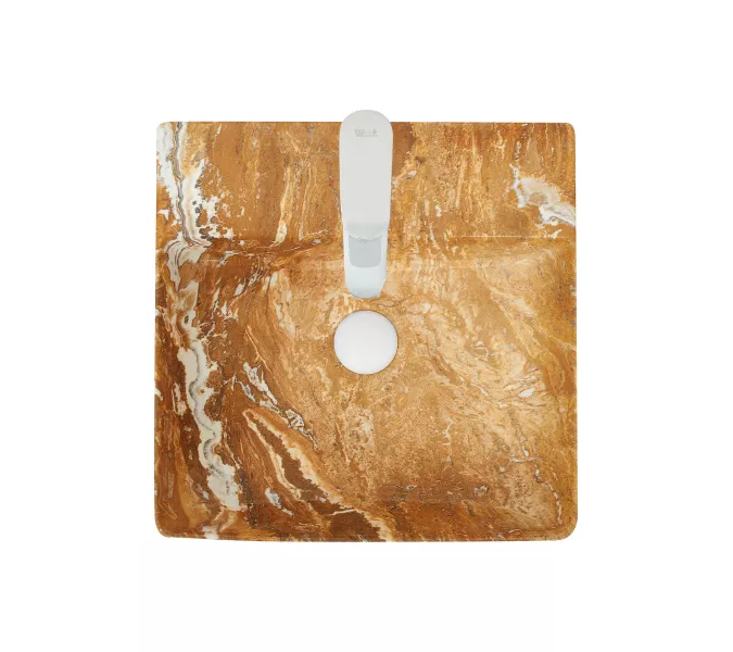 Раковина накладная WeltWasser SK ELBACH 2177 M846, Выбрать цвет: Мрамор черная с белым, изображение 3