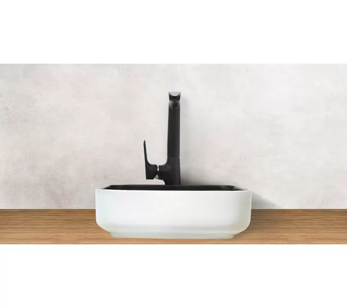 Раковина подвесная WeltWasser ELBACH 2195, Выбрать цвет: Белая черная, изображение 2
