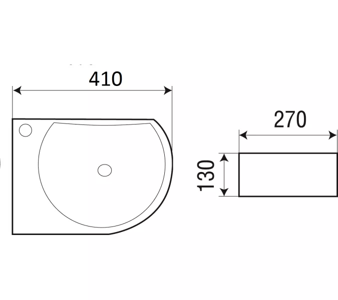 Раковина подвесная WeltWasser AISBACH 5014L, Ориентация: левая, изображение 2