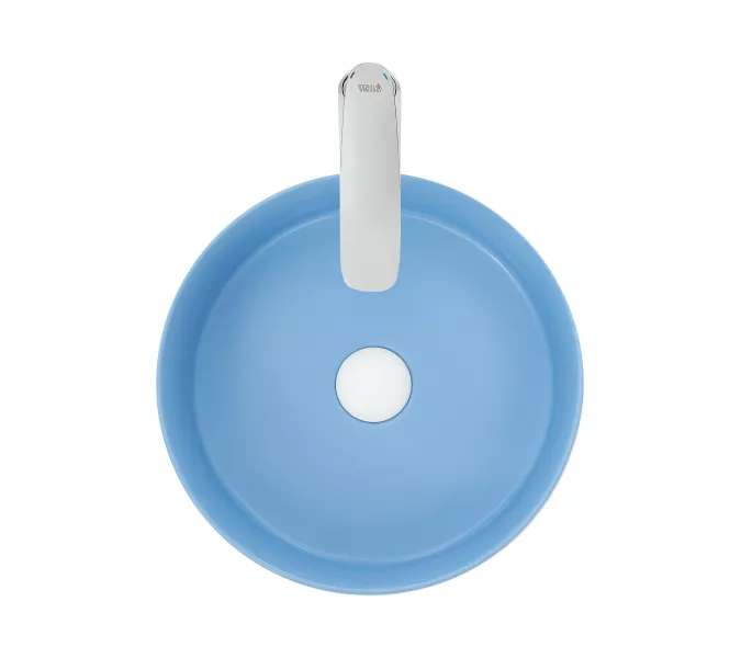 Раковина накладная WeltWasser SK ELBACH 3134, Выбрать цвет: Матовая голубая, изображение 3