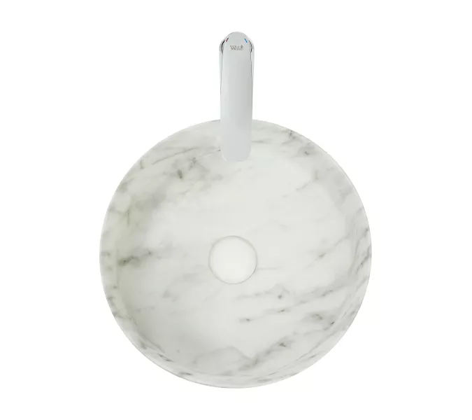 Раковина накладная WeltWasser SK ELBACH 3134, Выбрать цвет: Мрамор белая с серым, изображение 3