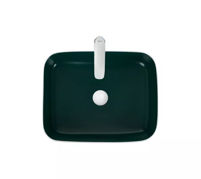 Раковина подвесная WeltWasser ELBACH 2195, Выбрать цвет: Белая зеленая, изображение 3