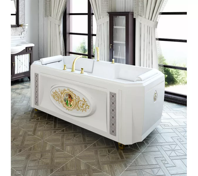 Ванна акриловая Radomir Fra Grande Фернандо 190х90 хром, Выбрать цвет: Хром, изображение 5