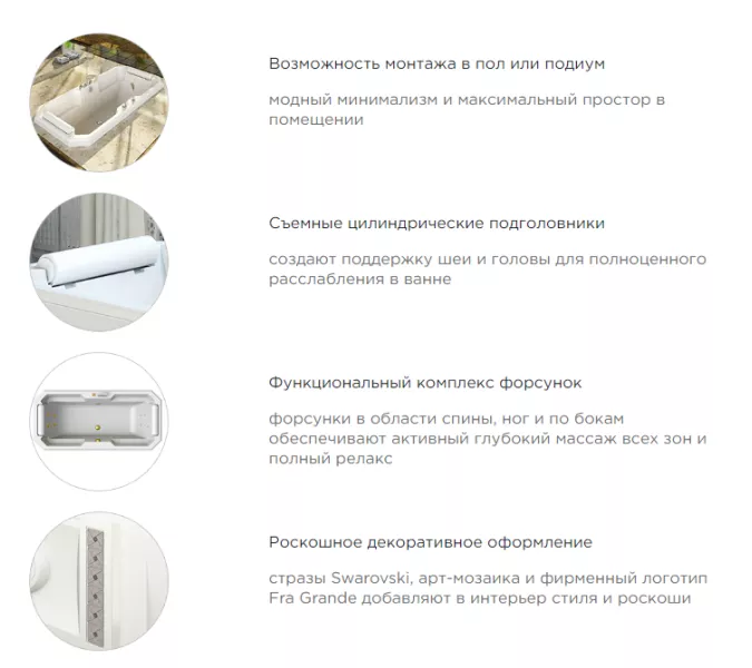 Ванна акриловая Radomir Fra Grande Фернандо 190х90 хром, Выбрать цвет: Хром, изображение 11
