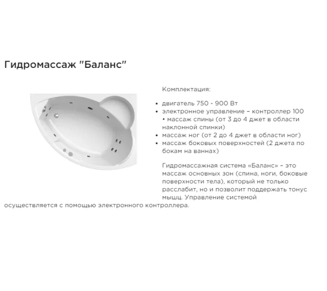 Ванна акриловая Radomir Алари 168х120 см, Ориентация: Правая, изображение 15