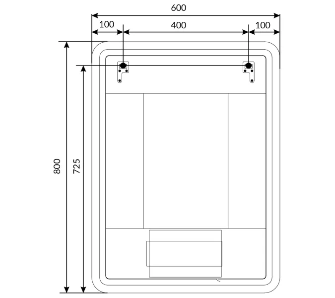 Зеркало 1Marka Amour 60 вертикальное, с сенсором, изображение 5
