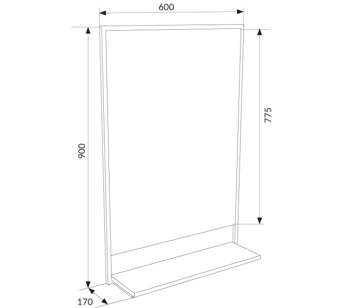 Зеркало 1Marka GRUNGE LOFT 60П, изображение 4