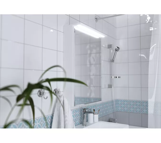 Зеркало-шкаф 1Marka Соната 60 1д с подсветкой, белый глянец, изображение 4