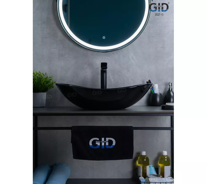 Накладная раковина для ванной Gid BL9811 черная глянцевая, Выбрать цвет: Черный глянцевый, изображение 2