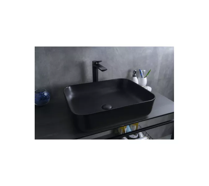 Накладная раковина для ванной Gid Bm1304 черная матовая, Выбрать цвет: Черный матовый
