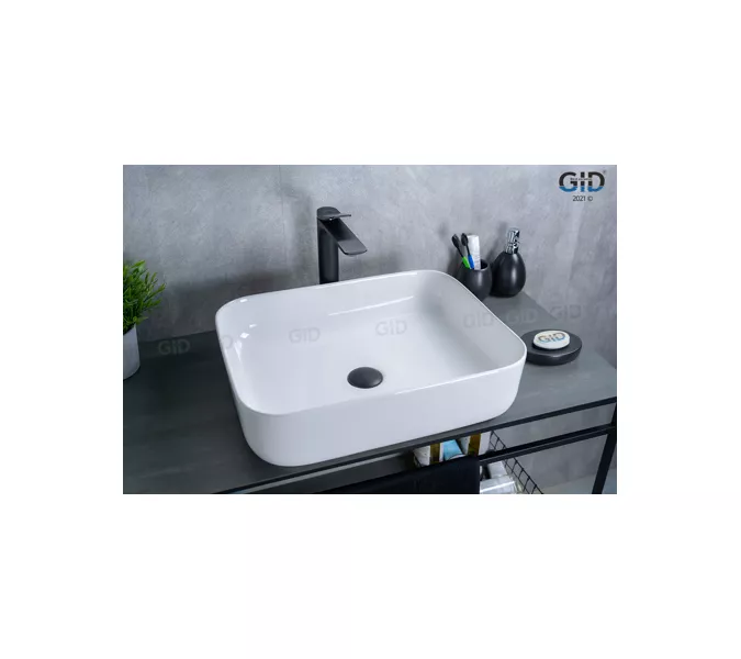 Накладная раковина для ванной Gid D1304 белая, Выбрать цвет: Белый