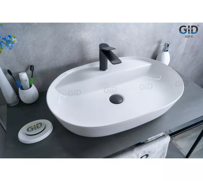 Накладная белая раковина для ванной Gid D1346, изображение 2