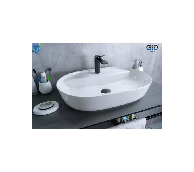 Накладная белая раковина для ванной Gid D1346