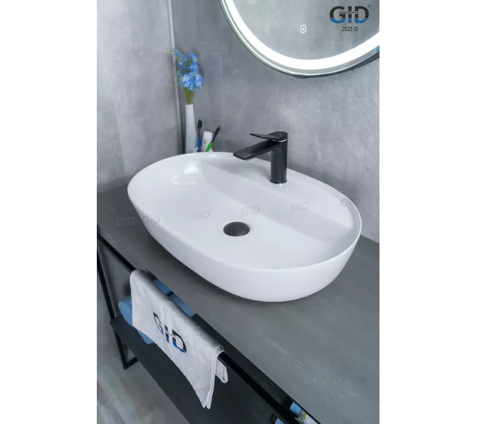 Накладная белая раковина для ванной Gid D1346, изображение 5