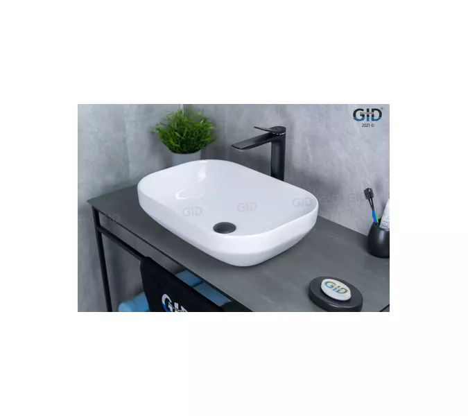 Накладная раковина для ванной Gid D1468 белая, изображение 4