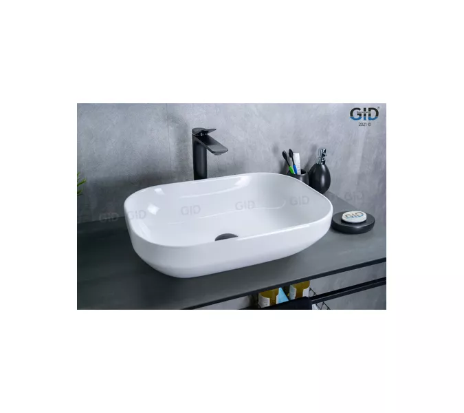 Накладная раковина для ванной Gid D1468 белая