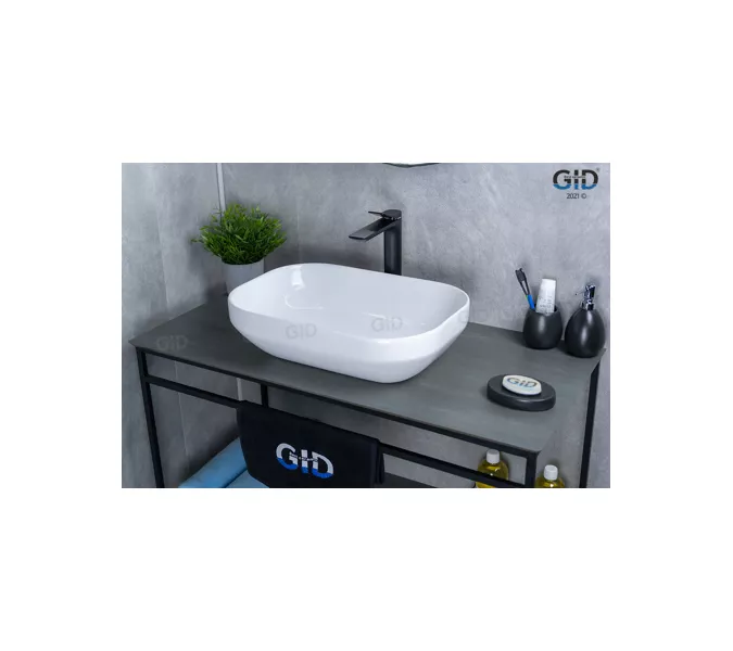 Накладная раковина для ванной Gid D1468 белая, изображение 3