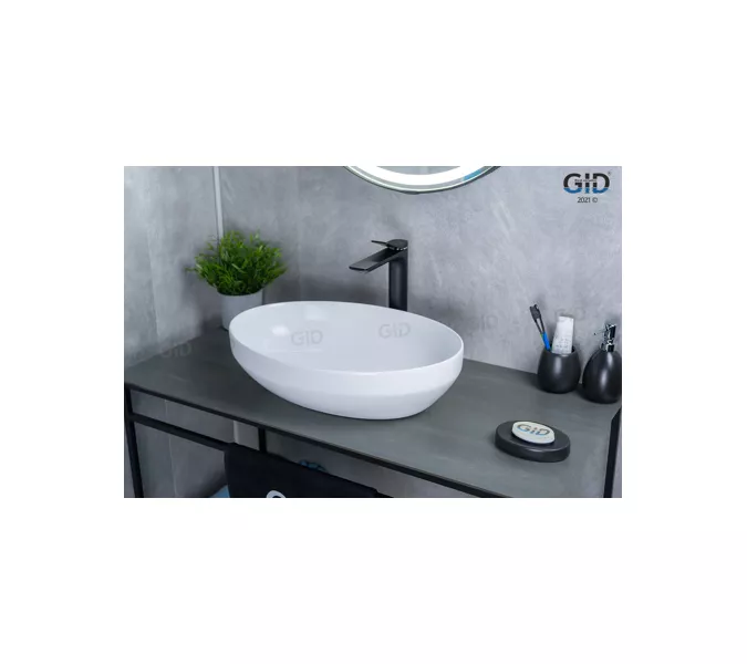 Накладная раковина для ванной Gid D1469 белая, изображение 4