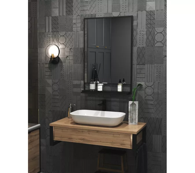 Зеркало 1Marka GRUNGE LOFT 60П, изображение 3