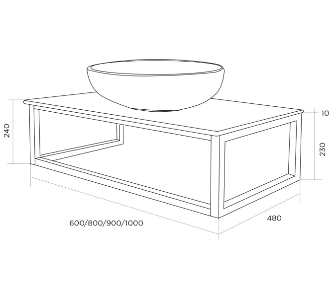 Столешница из керамогранита 1Marka LOFT  60, светло-серый МА01 Nat, Выбрать размер: 60, изображение 3