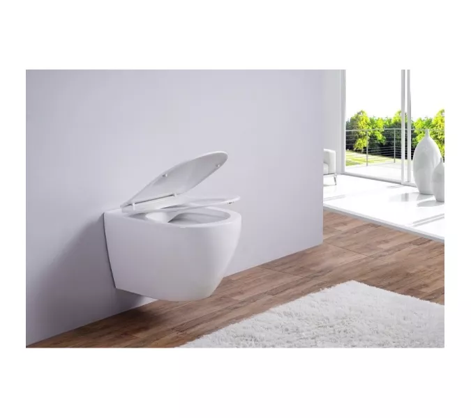 Унитаз подвесной ESBANO AMAPOLA (Matt White) 530x365x370, изображение 3