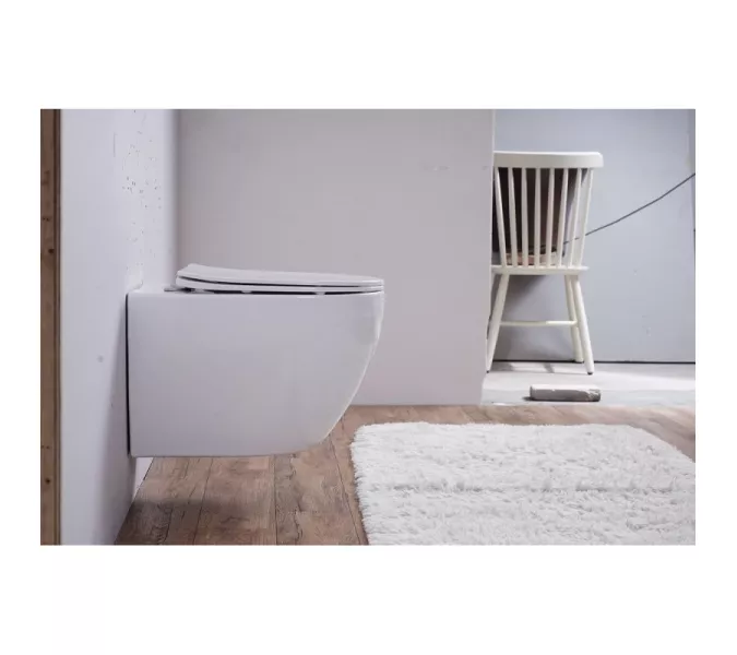 Унитаз подвесной ESBANO AMAPOLA (Matt White) 530x365x370, изображение 7