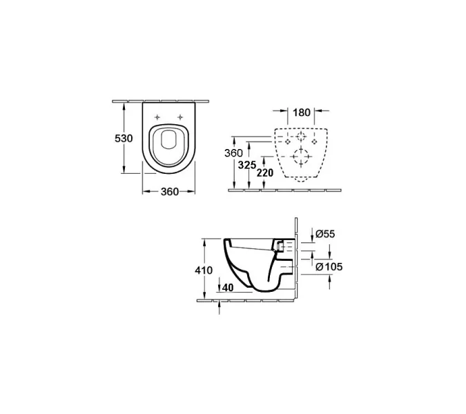 Унитаз подвесной ESBANO AMAPOLA (Matt White) 530x365x370, изображение 9