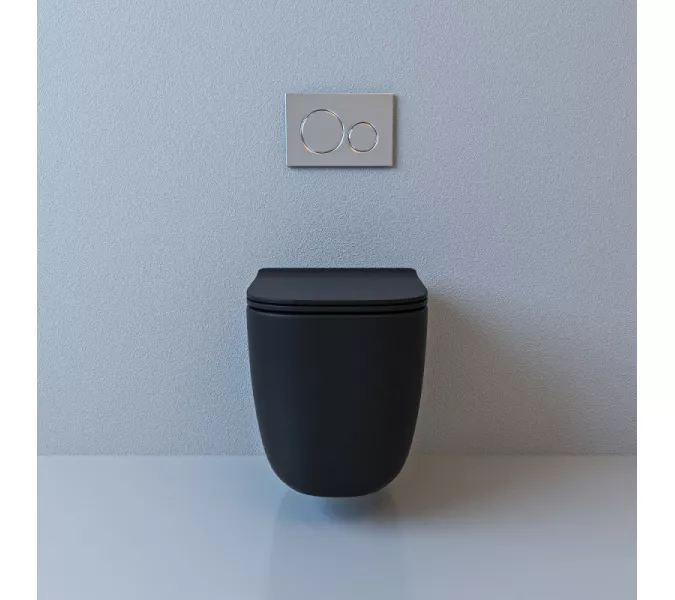 Унитаз подвесной ESBANO GARANT (Matt Black) 510x350x360, изображение 3