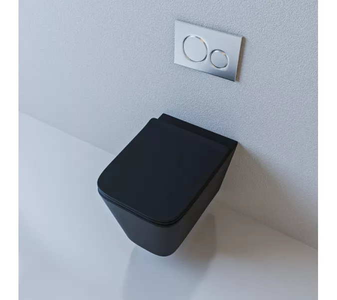 Унитаз подвесной ESBANO GARTEZ (Matt Black) 510x345x340, изображение 4