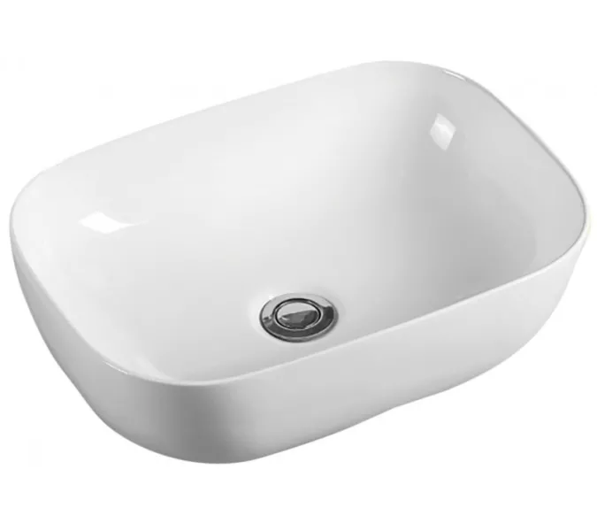 Раковина накладная ESBANO MARTEL (Белый), Выбрать цвет: Белый, Выбрать размер: 455x325x135, изображение 2