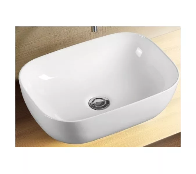 Раковина накладная ESBANO MARTEL (Белый), Выбрать цвет: Белый, Выбрать размер: 455x325x135