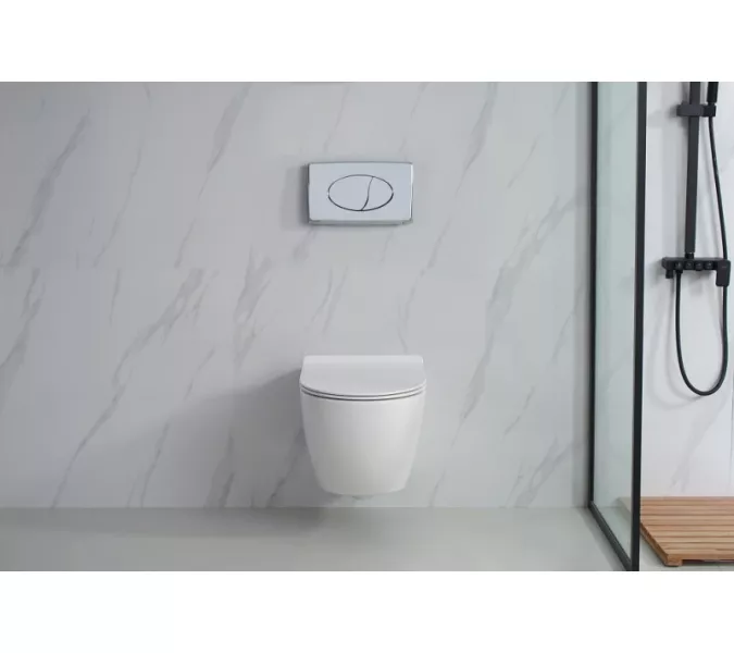 Унитаз подвесной ESBANO FORTEX (Белый) 55х37х37 см, Выбрать цвет: Белый, изображение 6