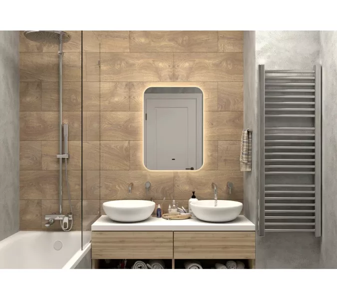 Зеркало ACWEN "Burzhe Led" с бесконтактным сенсором, Внешний вид: вертикальное, Выбрать размер: 50x70, изображение 5