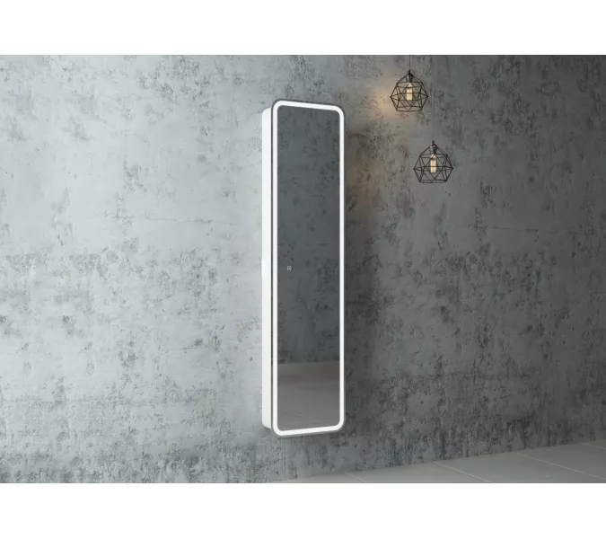 Зеркало-пенал ACWEN "Lorenzo LED" 40х160 с розеткой, изображение 4