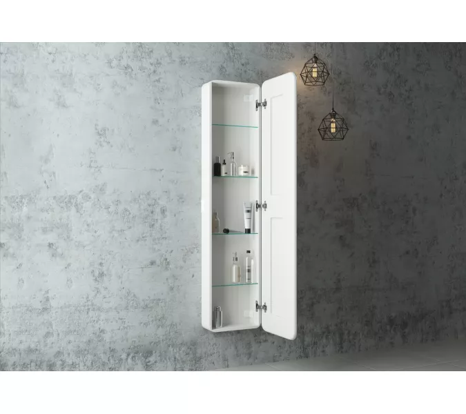 Зеркало-пенал ACWEN "Lorenzo LED" 40х160 с розеткой, изображение 6