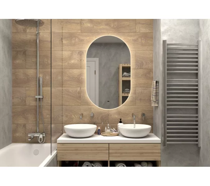 Зеркало ACWEN "Fleur Led"  с бесконтактным сенсором, Внешний вид: вертикальное, Выбрать размер: 600х1000, изображение 6