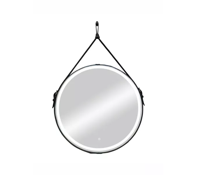 Зеркало ACWEN "Millenium Black Led" D-65 на ремне из натурал. кожи черного цвета, Выбрать цвет: Черный, изображение 10