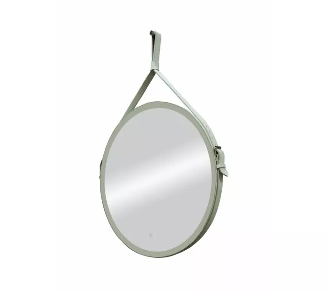 Зеркало ACWEN "Millenium White Led" D-650 на ремне из натурал. кожи белого цвета, Выбрать цвет: Белый, изображение 12