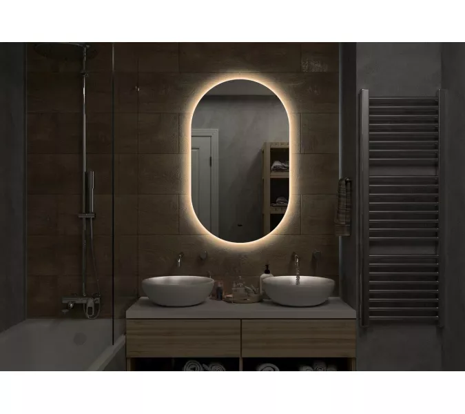 Зеркало ACWEN "Fleur Led"  с бесконтактным сенсором, Внешний вид: вертикальное, Выбрать размер: 600х1000, изображение 5