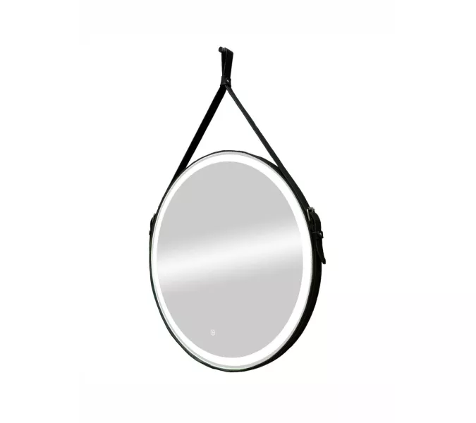 Зеркало ACWEN "Millenium Black Led" D-65 на ремне из натурал. кожи черного цвета, Выбрать цвет: Черный, изображение 12