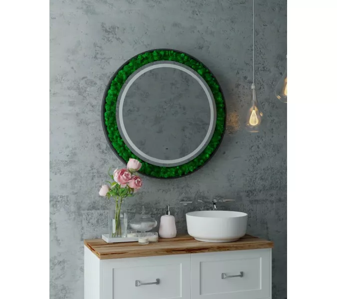 Зеркало ACWEN "Forest Led" d80/d100 с бесконтактным сенсором, Выбрать размер: 80, изображение 5