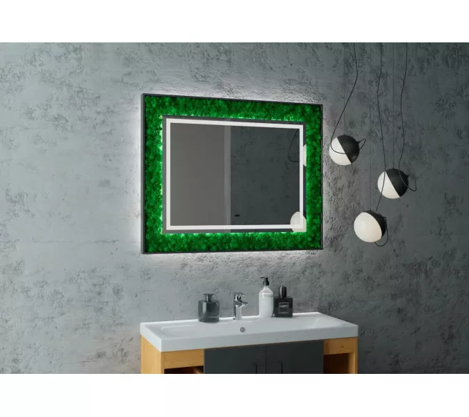 Зеркало ACWEN "Forest Led" 100х80 с бесконтактным сенсором, изображение 4