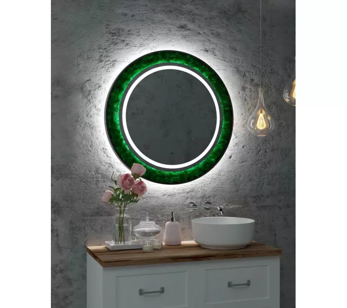 Зеркало ACWEN "Forest Led" d80/d100 с бесконтактным сенсором, Выбрать размер: 80, изображение 4