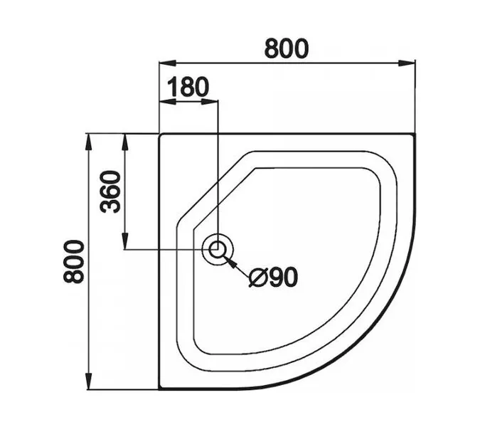 Поддон для душа Triton 80х80 ПД22/ПД6  низкий, Выбрать размер: 80х80, изображение 5
