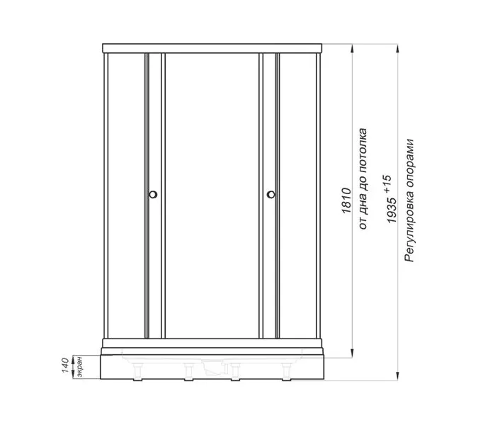 Душевое ограждение Triton ПОЛОСЫ А (низкий поддон), Цвет стекла: полосатое, Тип поддона: Низкий, Выбрать размер: 90х90, изображение 8