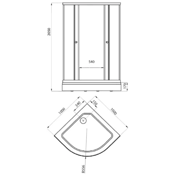 Душевое ограждение Triton ПОЛОСЫ А (низкий поддон), Цвет стекла: полосатое, Тип поддона: Низкий, Выбрать размер: 100х100, изображение 8